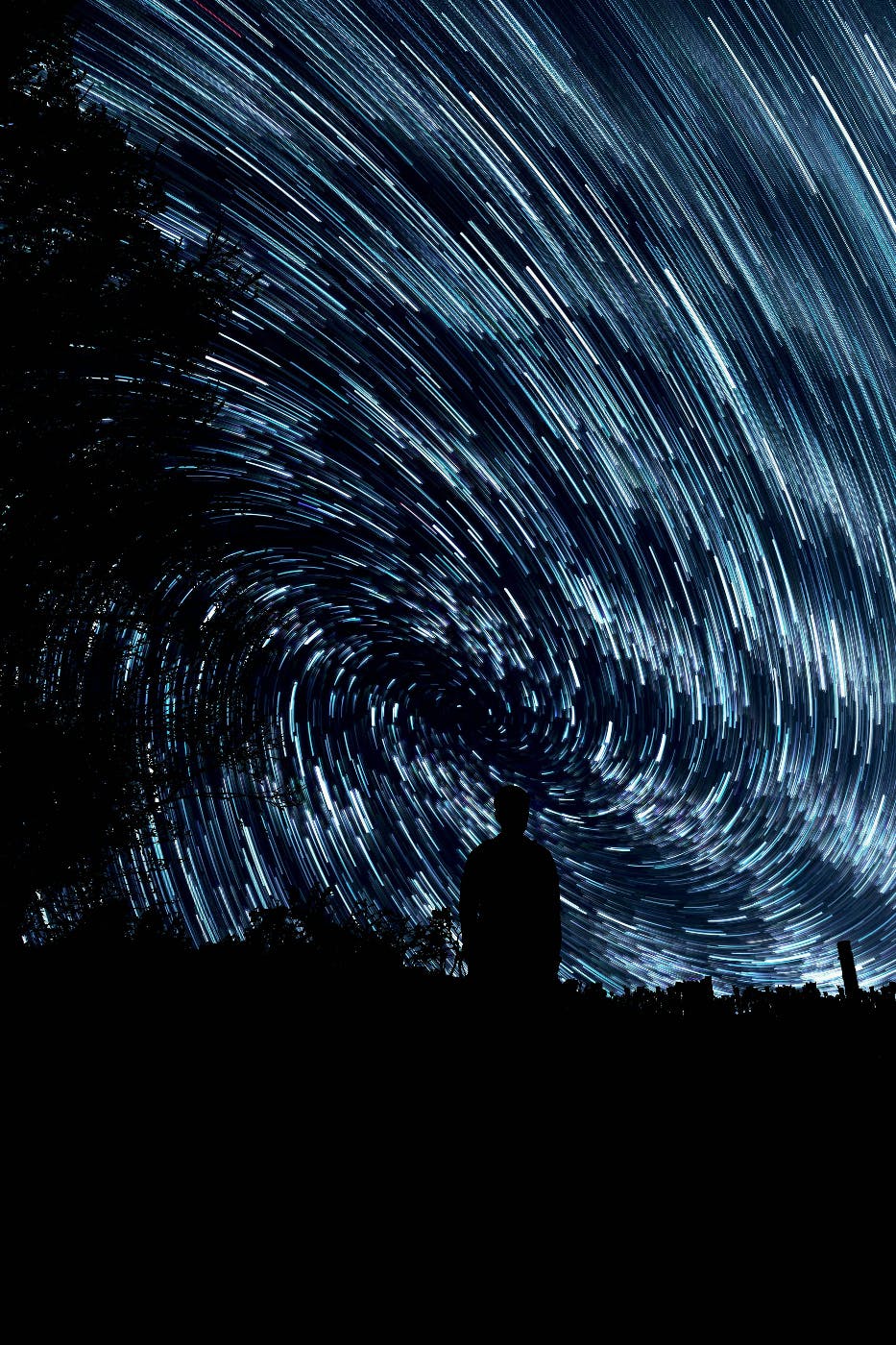 Time lapse view of the stars