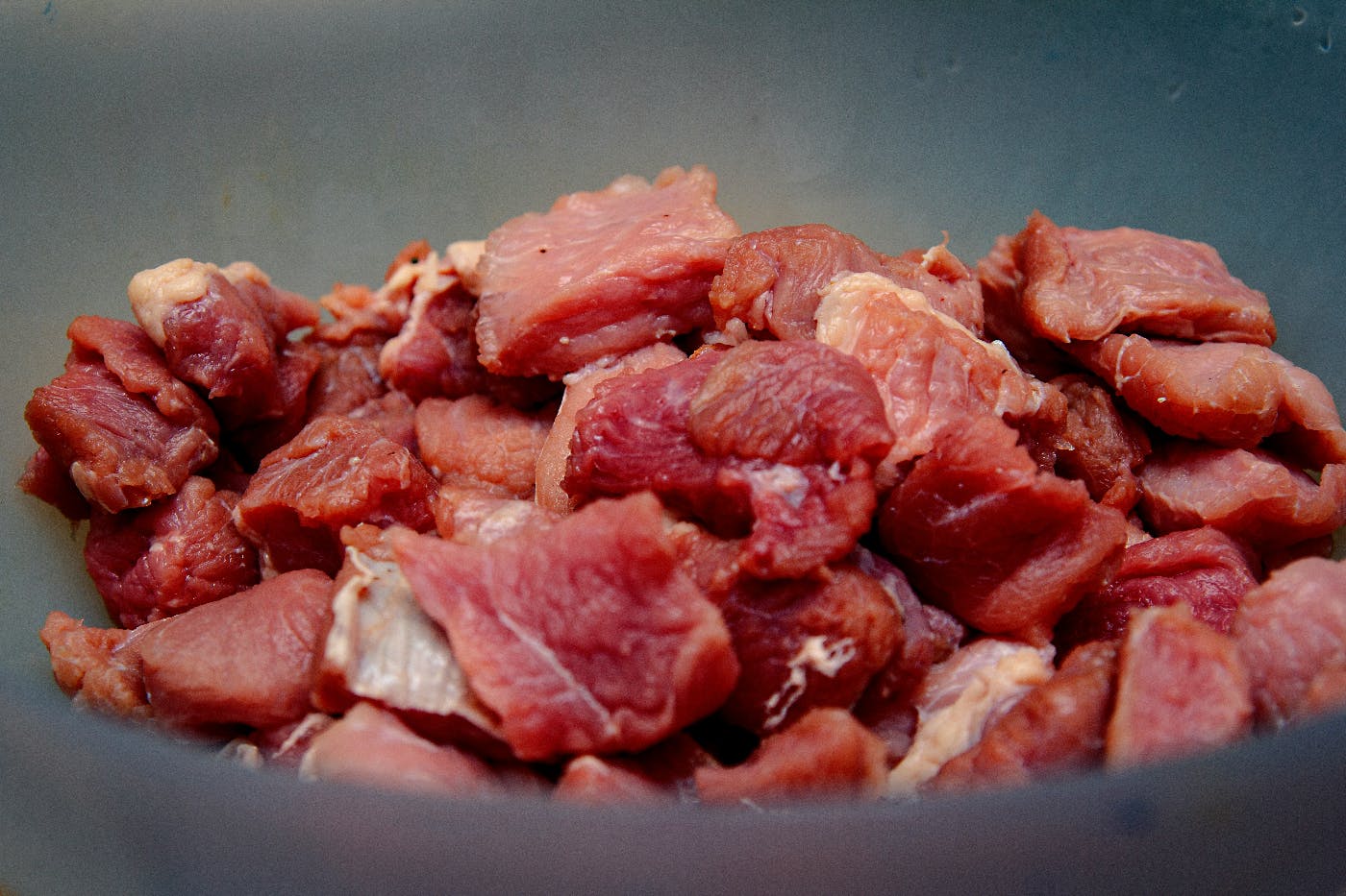 raw meat in a bowl