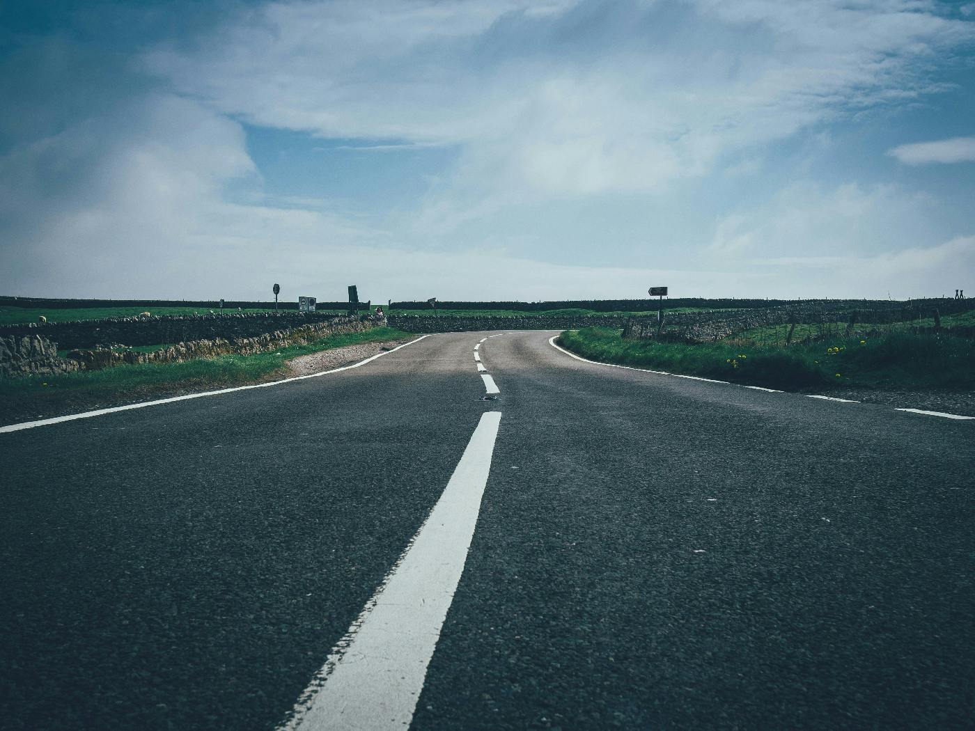 An empty road stretching out to the horizon