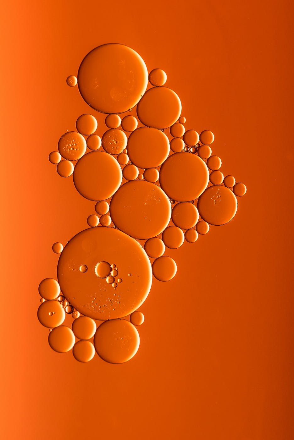 Orange bubble art