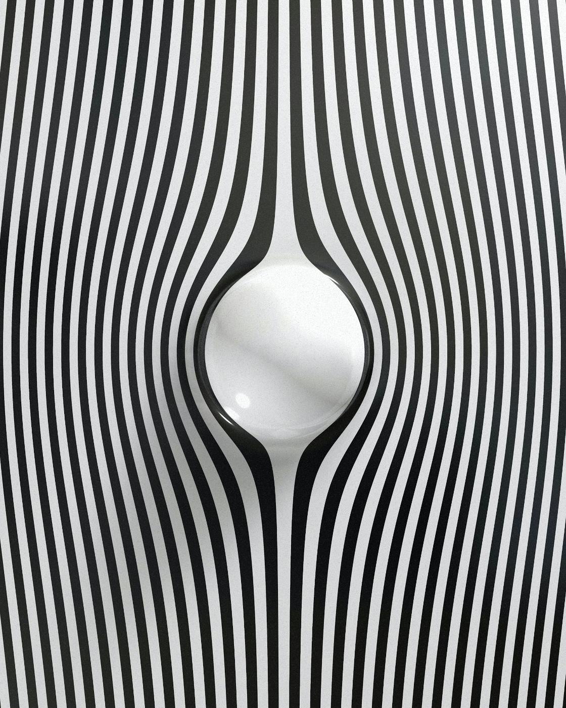 A black and white visual representation of the Doppler Effect
