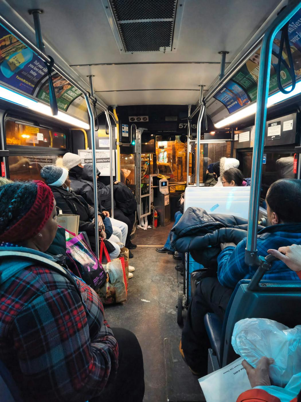 A crowded bus