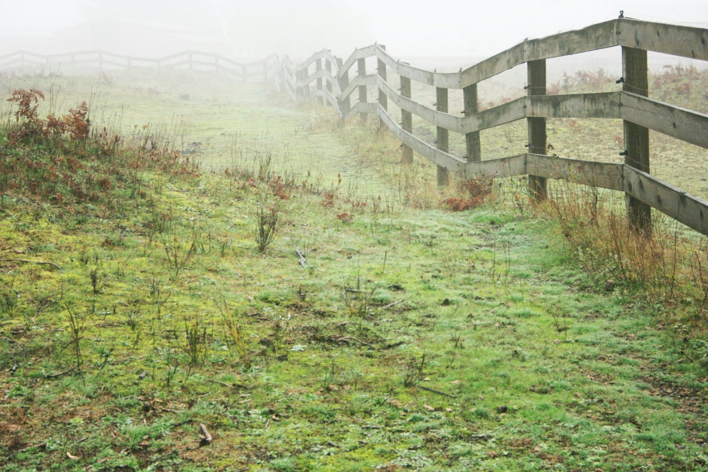 A wooden fence around a pasture