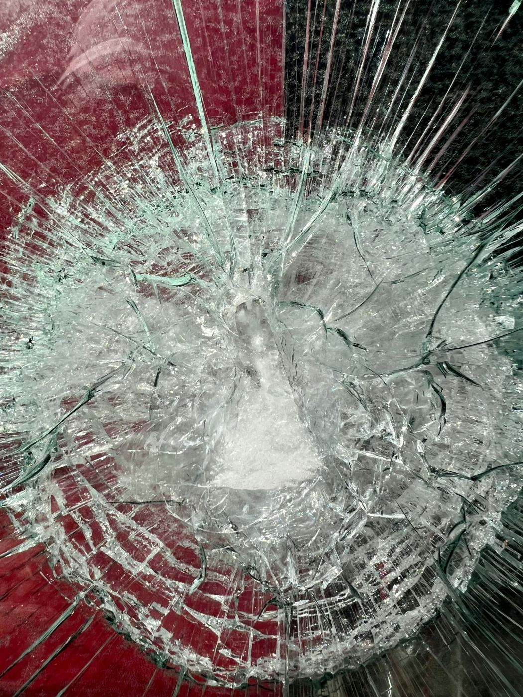 A shattered window