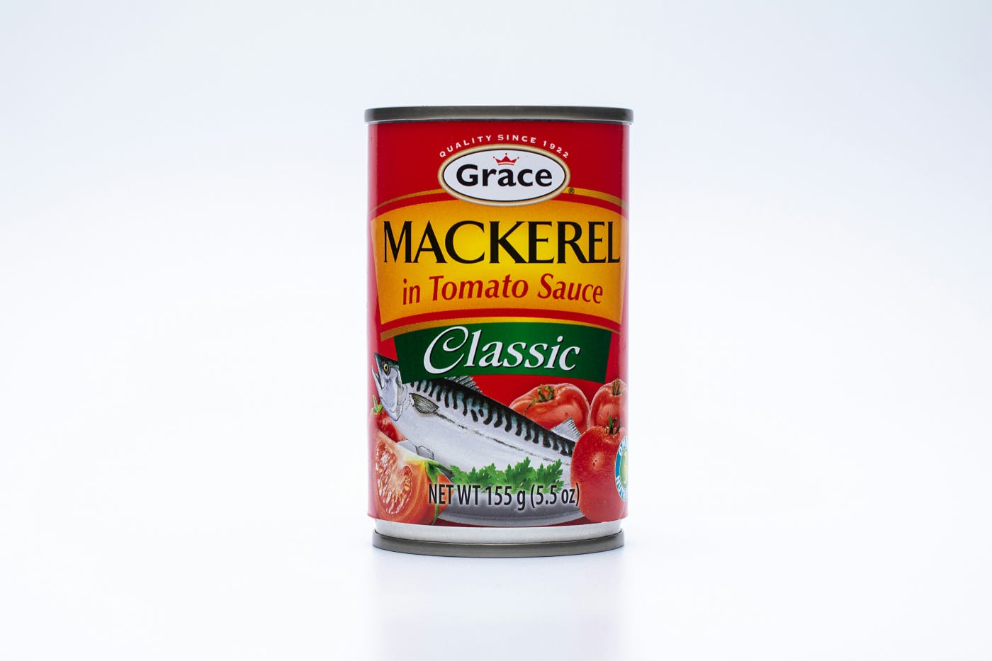 A can of Grace Mackerel in tomato sauce