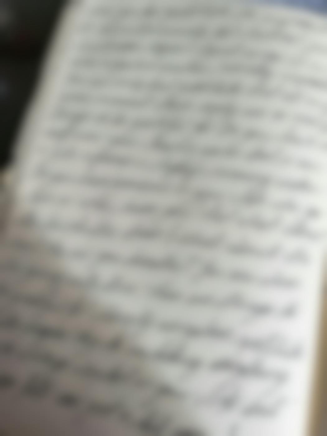 A long page of hand written words