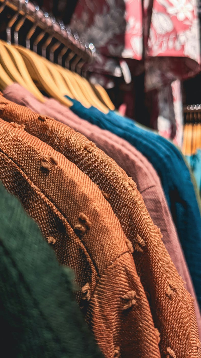 Clothes on a rack