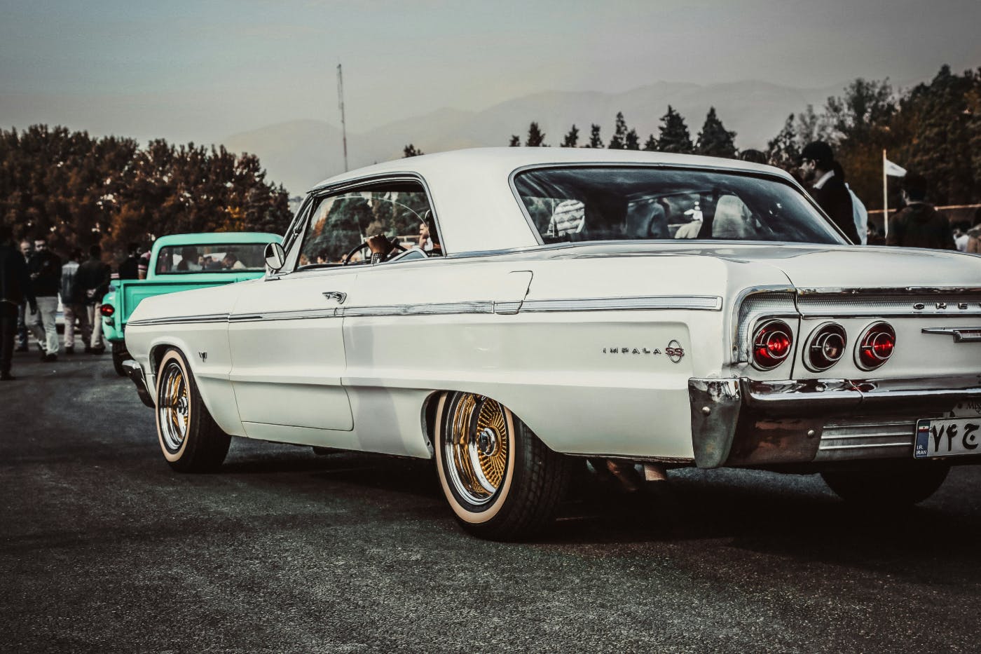 A white Impala in mint condition