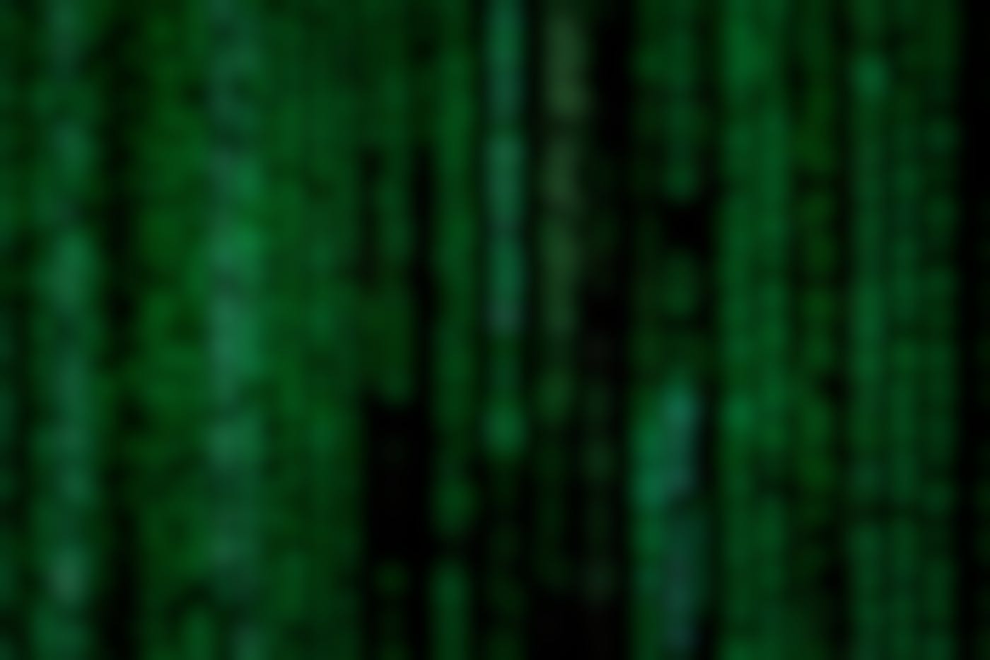 A still from The Matrix movie of dripping green code