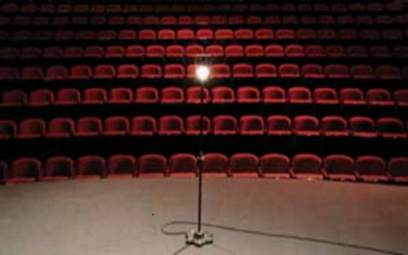 A ghost Light on stage