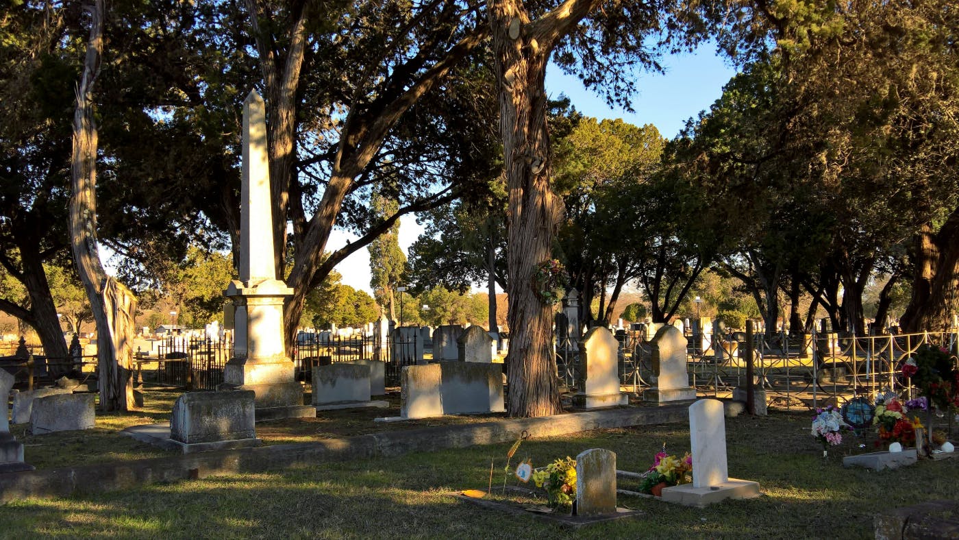 A cemetery in day light
