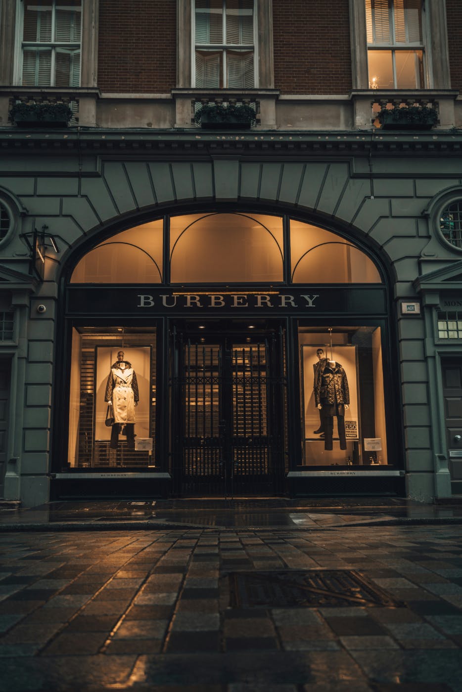 The front of a Burberry Shop