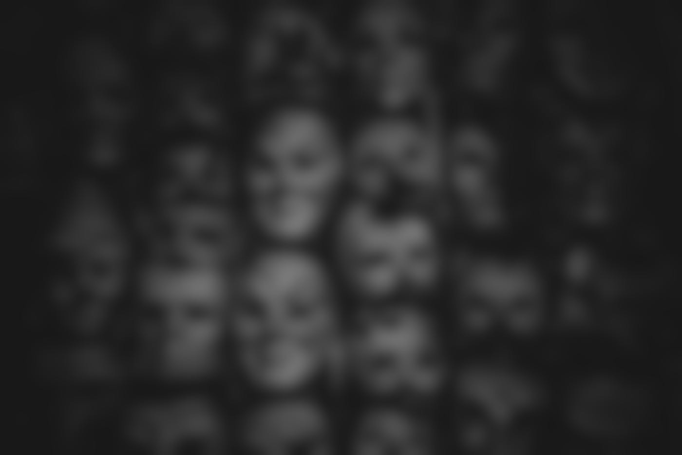 Greyscale image of many masks