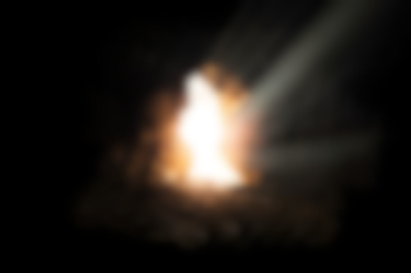 Sunlight coming in at the opening of a cave