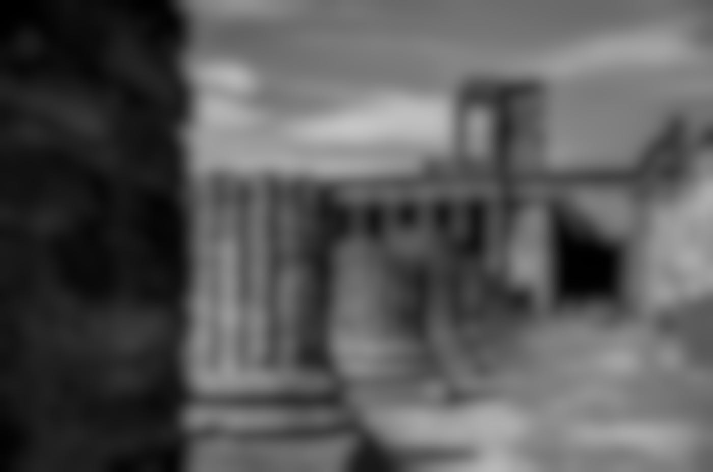 Ancient Roman ruins black & white