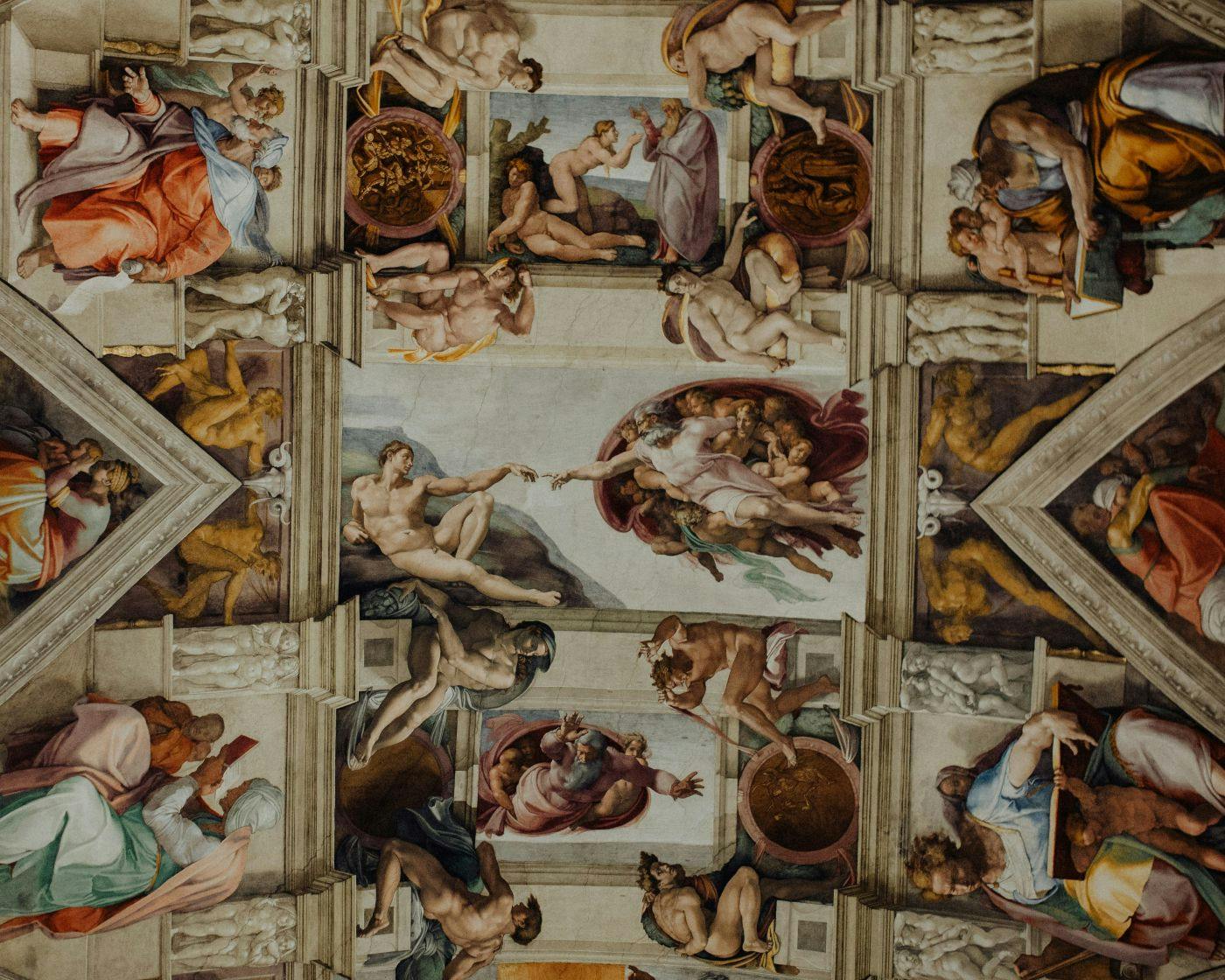 The ceiling of the Sistine Chapel