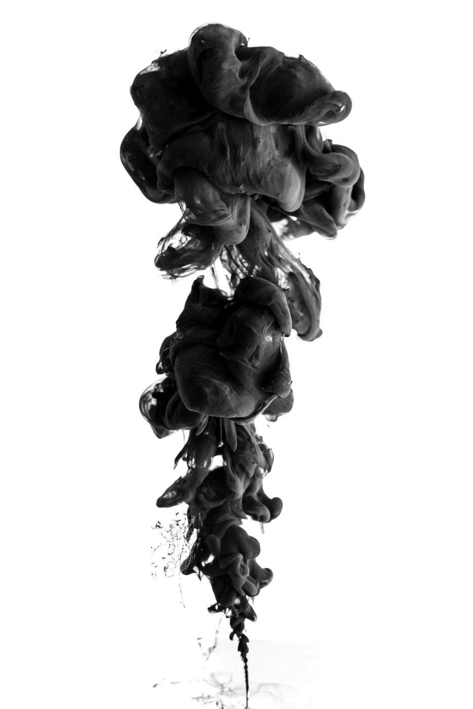 A black and white fluid design