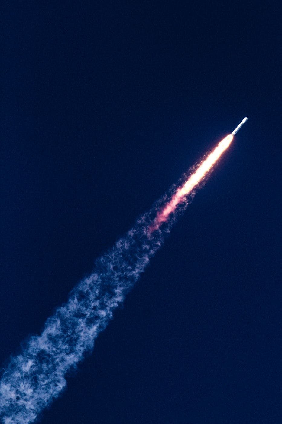 A rocket in flight