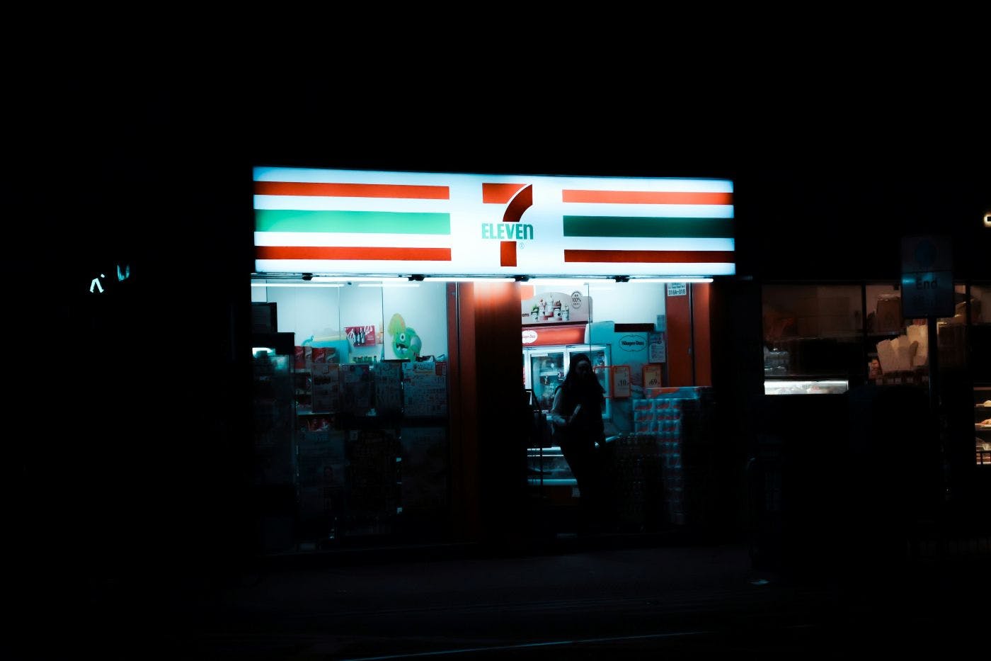 A 7-11 at night