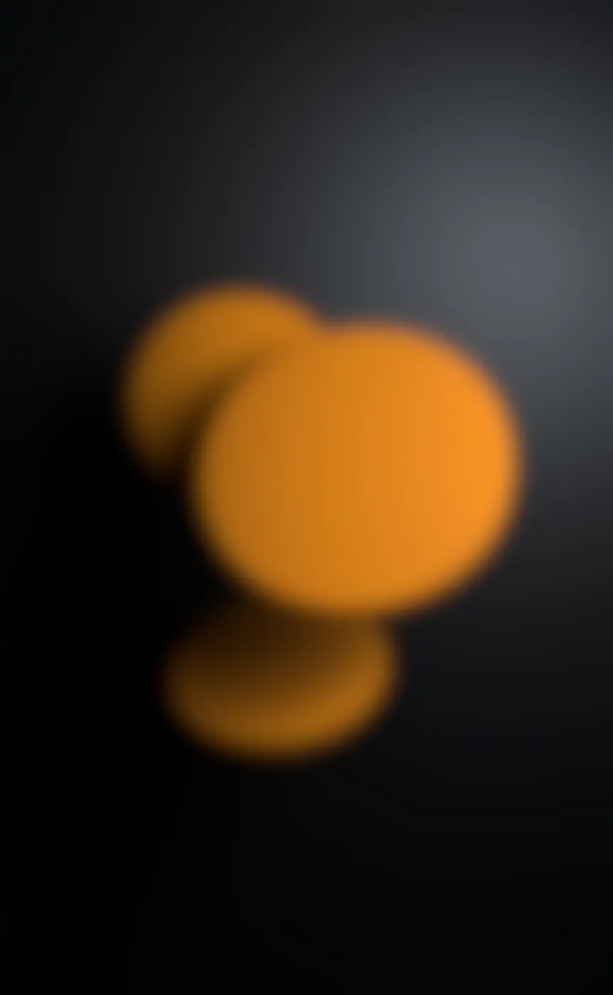 3 flat orange circles