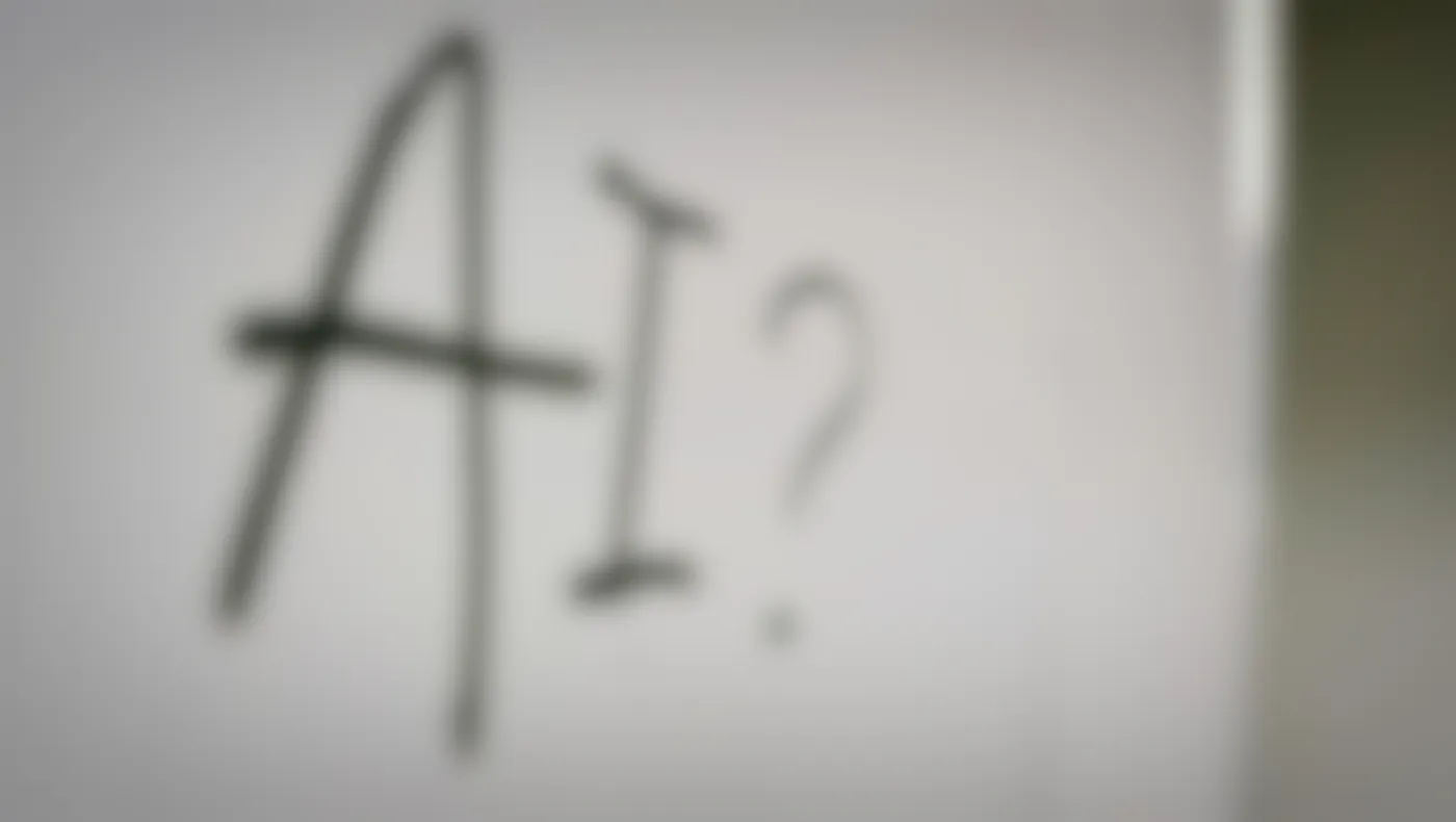 A white board with AI? written on it