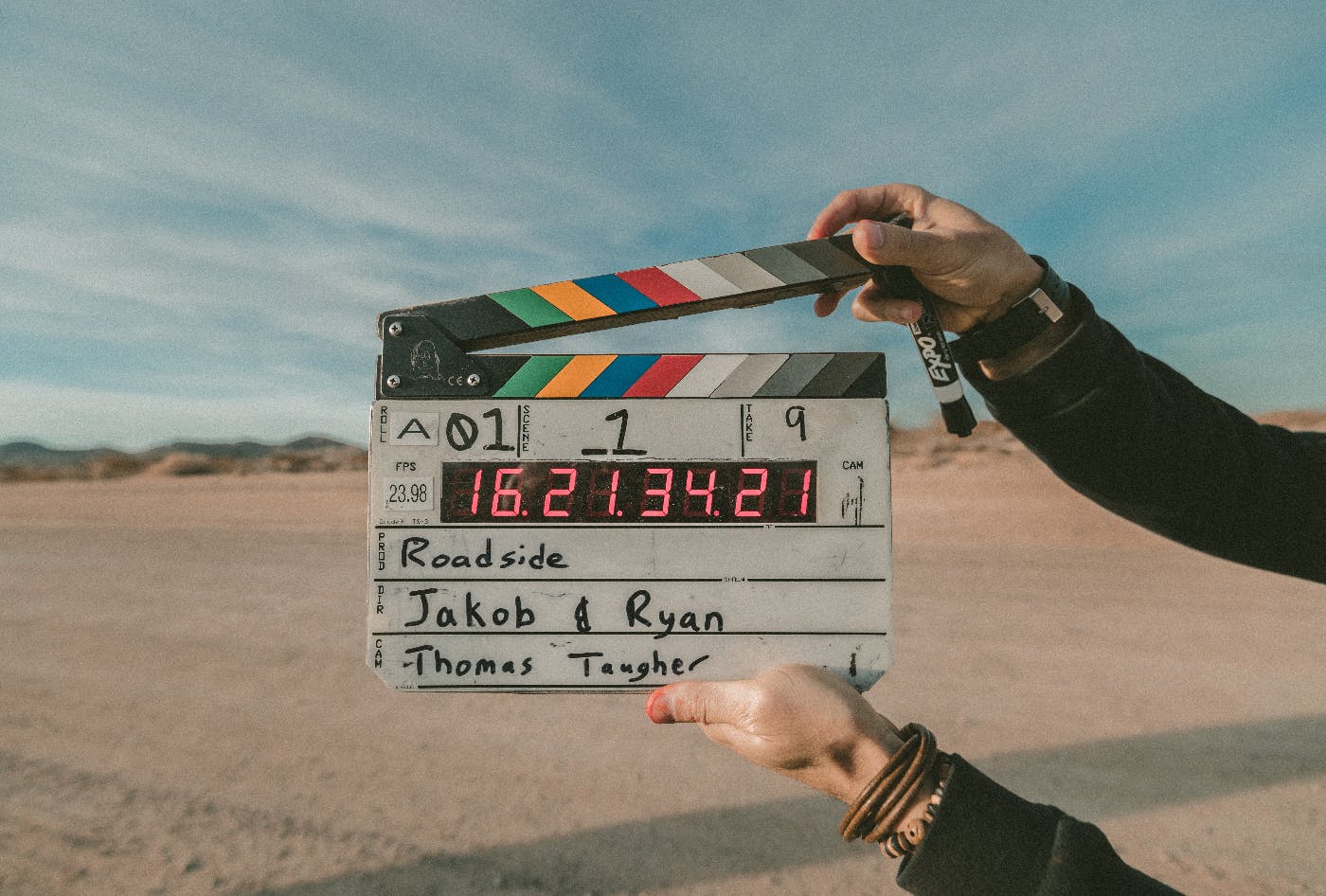 A film clapper board