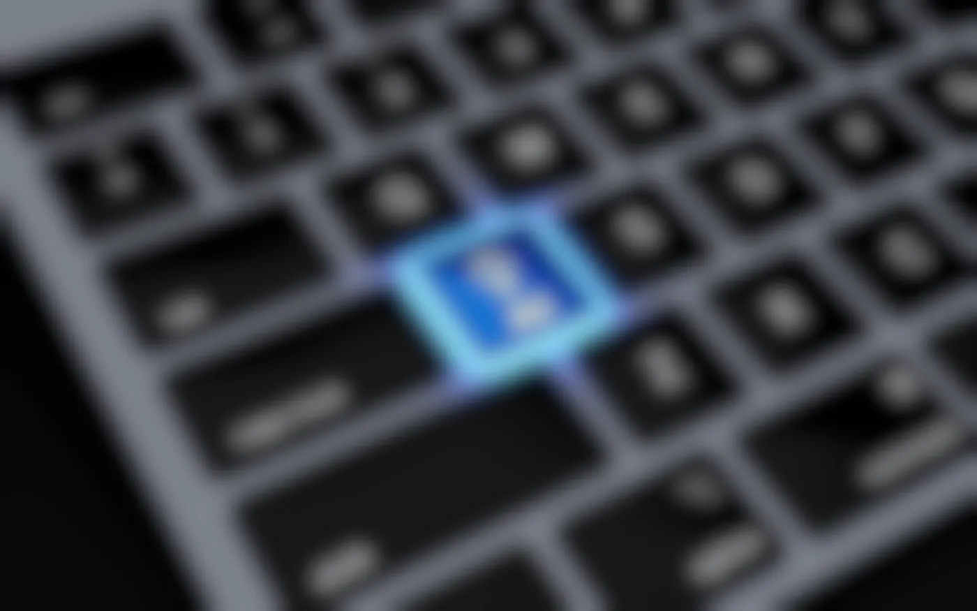 A computer keyboard with a blue AI key