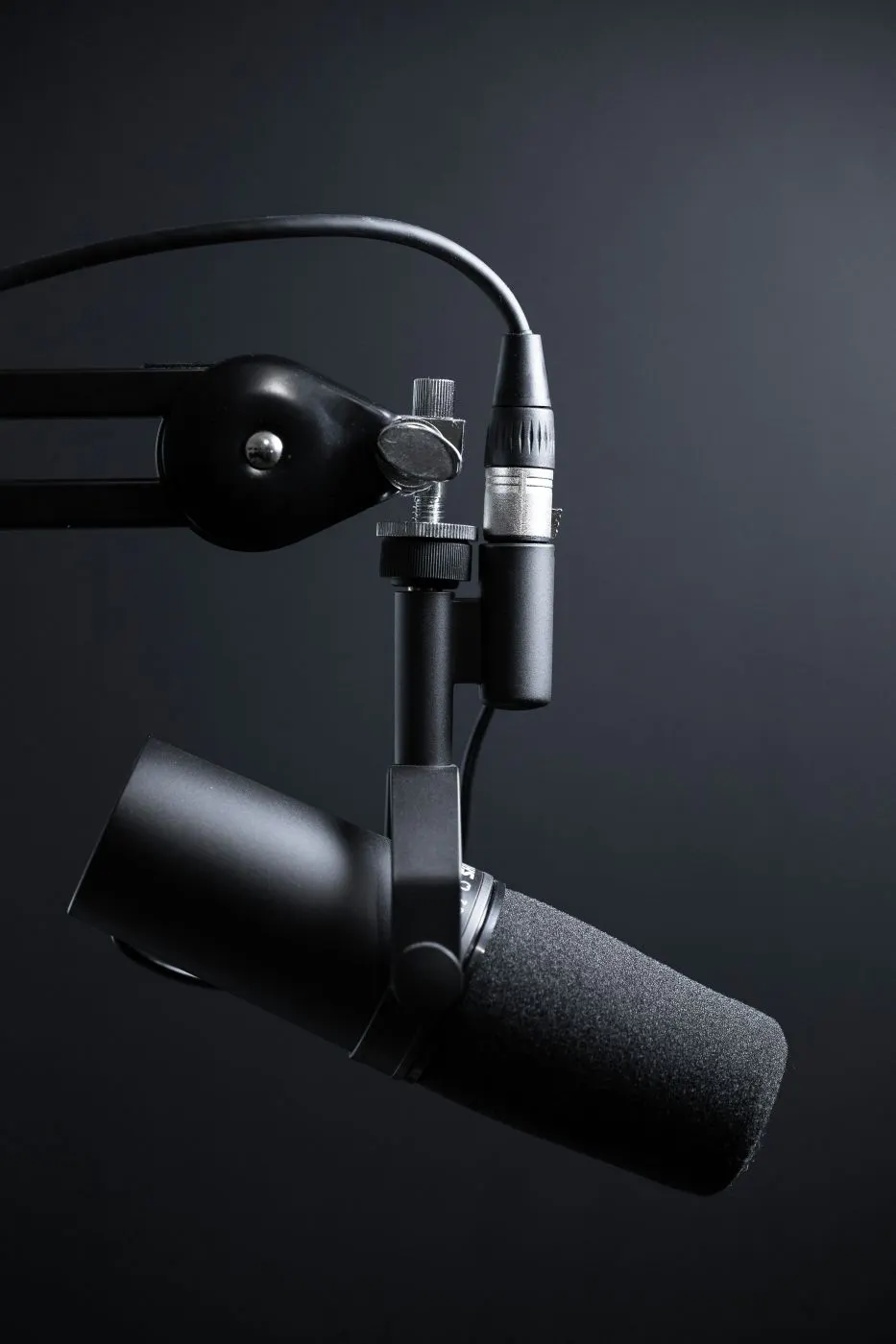 A black and silver Mic