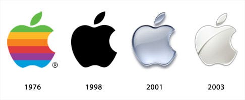 apple logo evolution