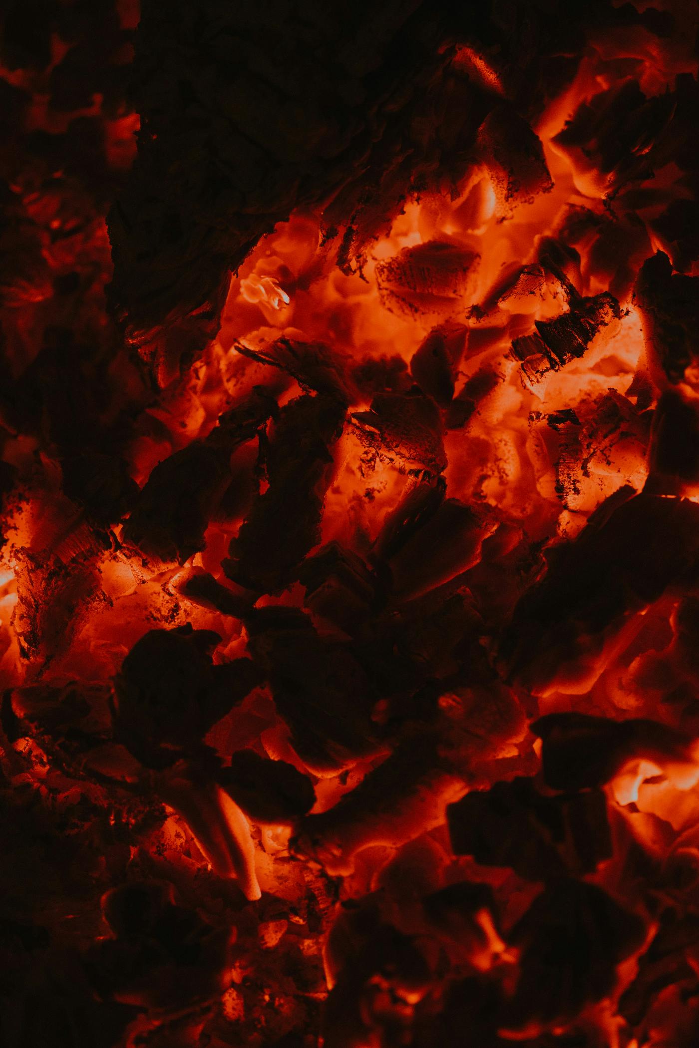 red and black molten lava