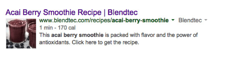 SERP for Acai Berry Smoothie Recipe