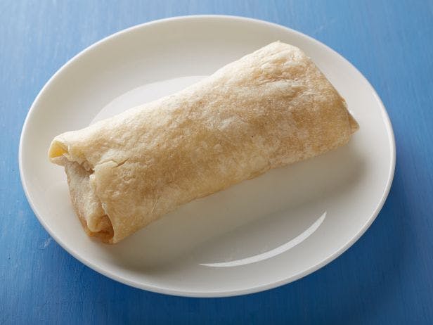 burrito on white plate