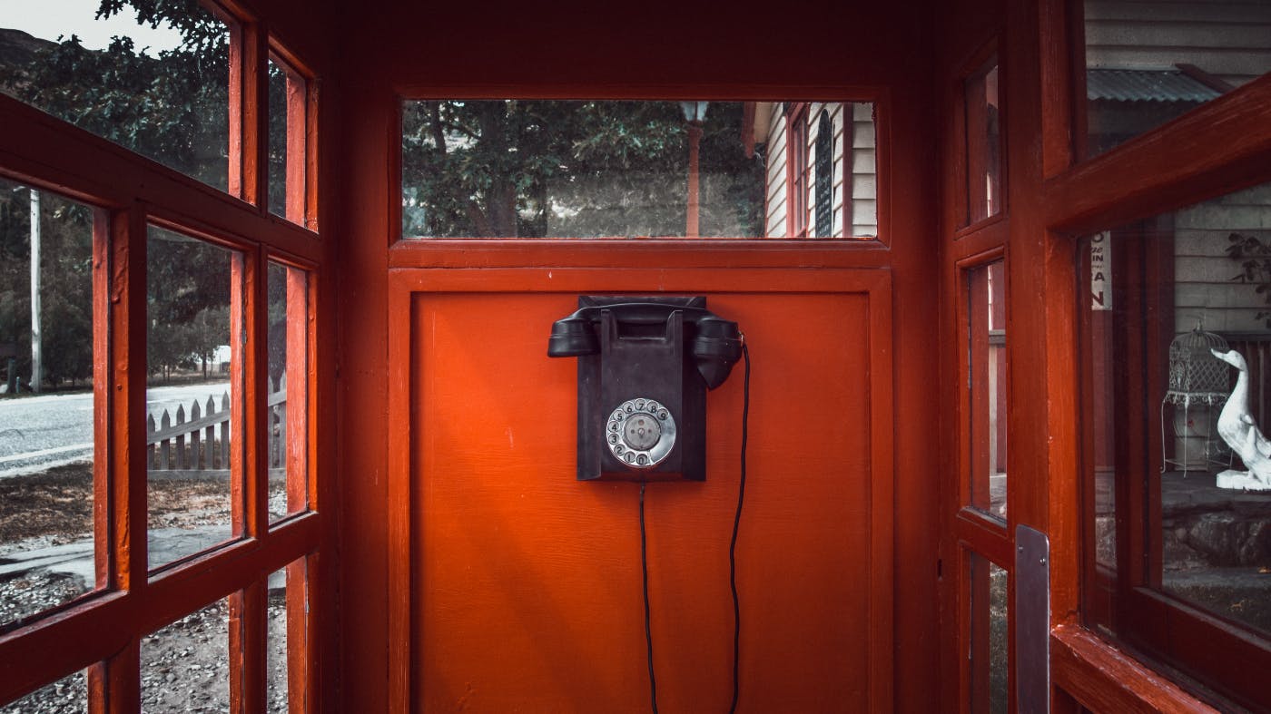 inside view of a phonebox