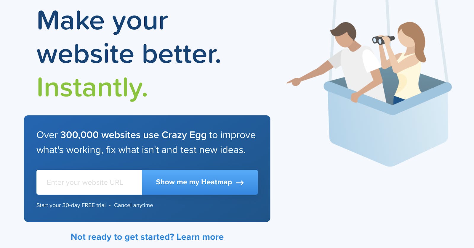 crazy egg landing page