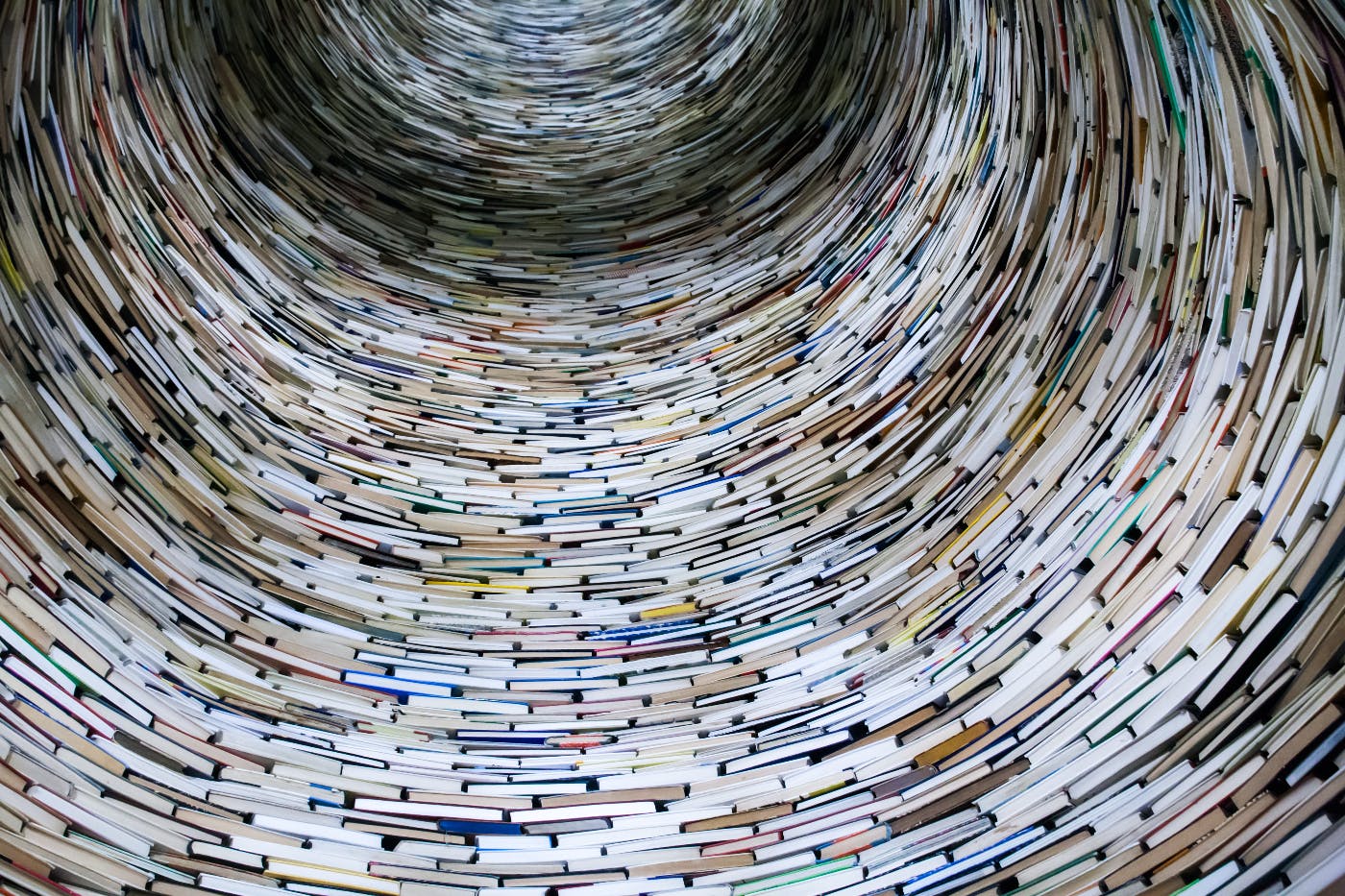 a vortex of books