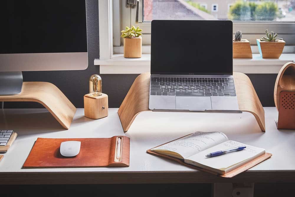 laptop at desk