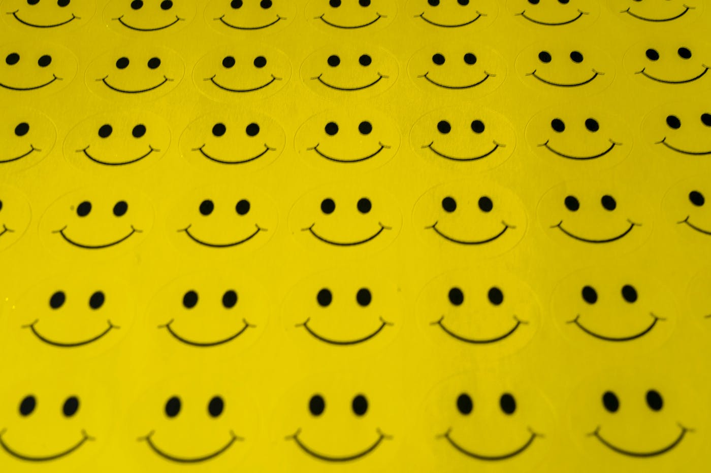 a page of smiley face stickers