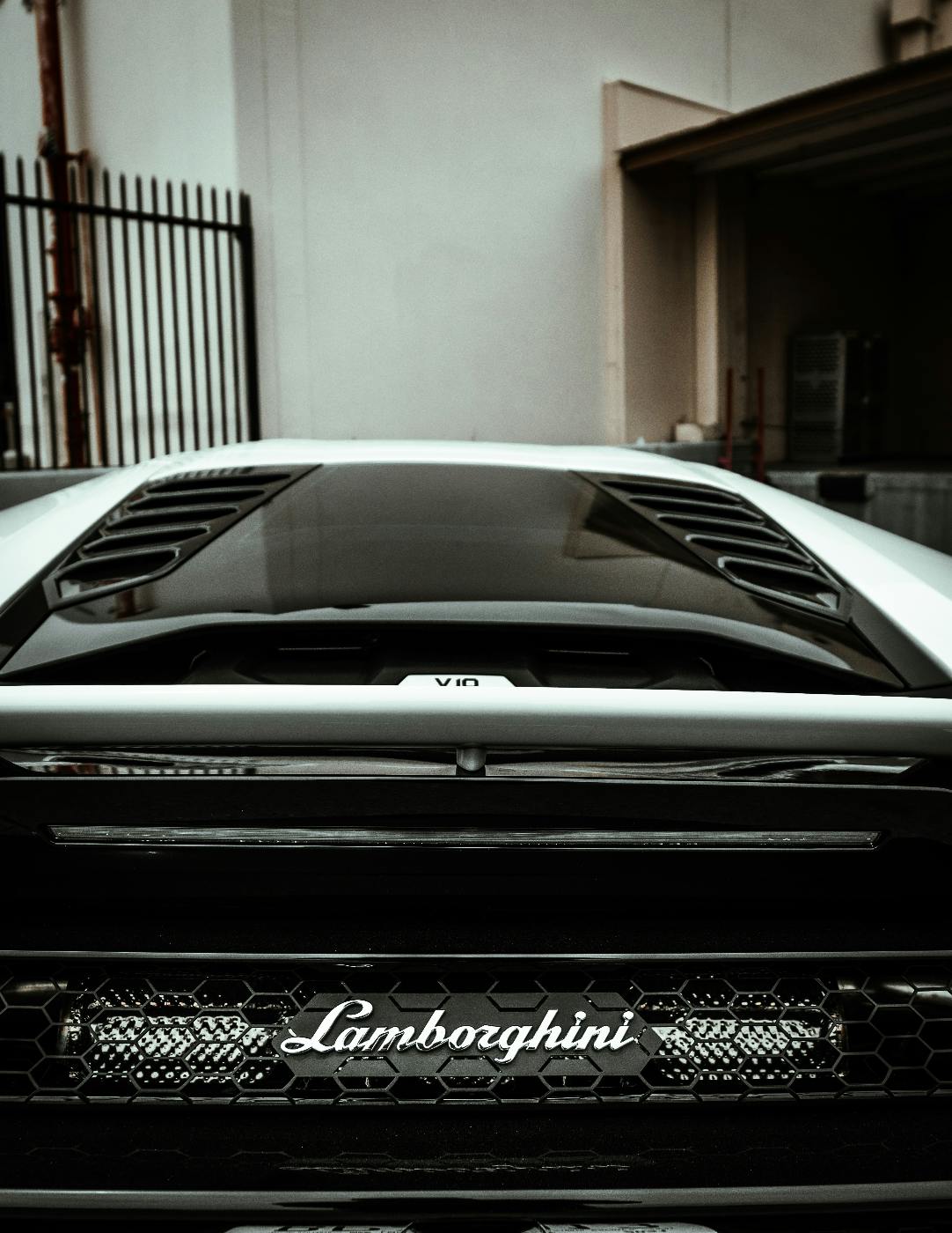 The back of a Lamborghini