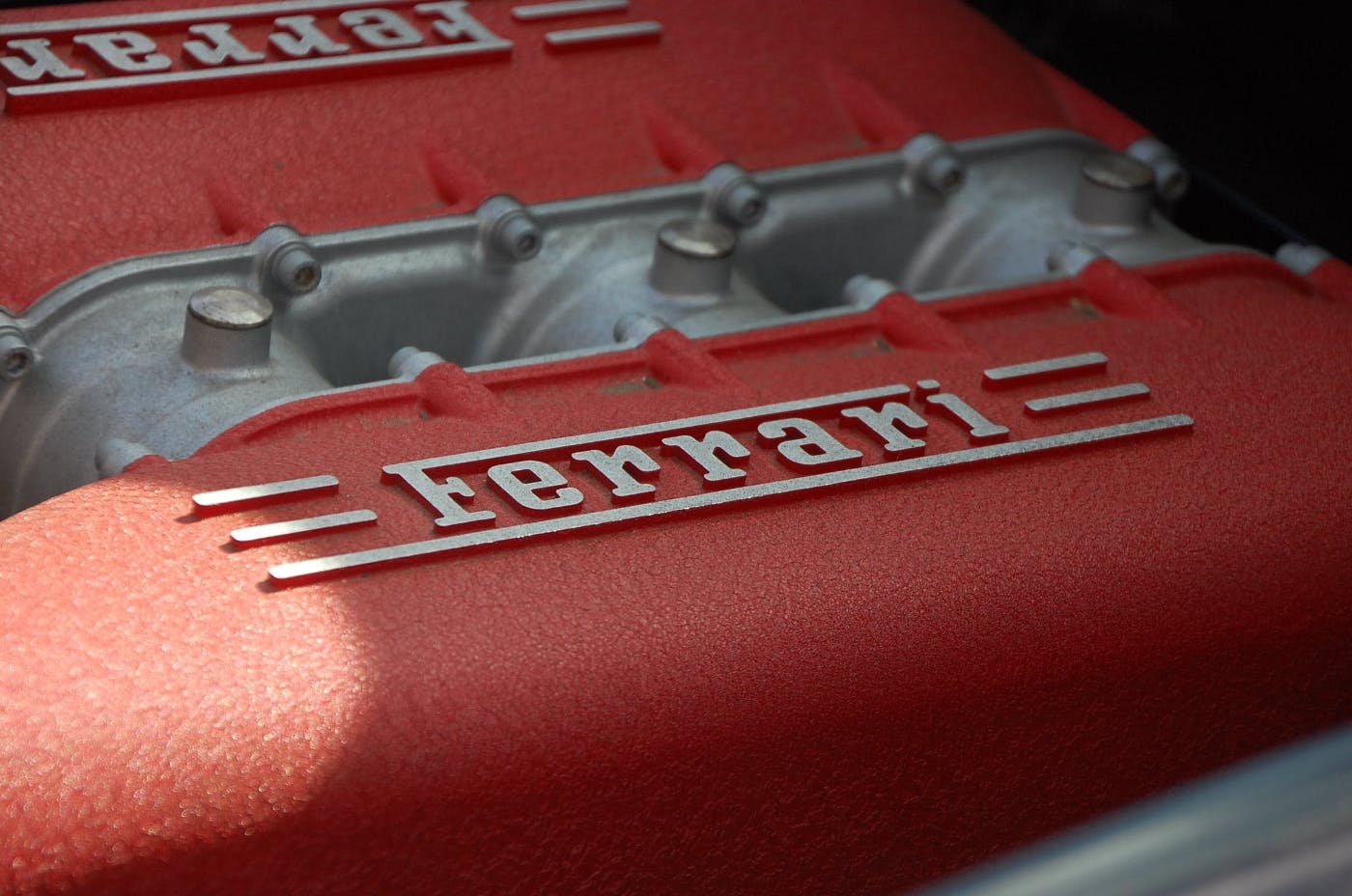 A Ferrari engine block