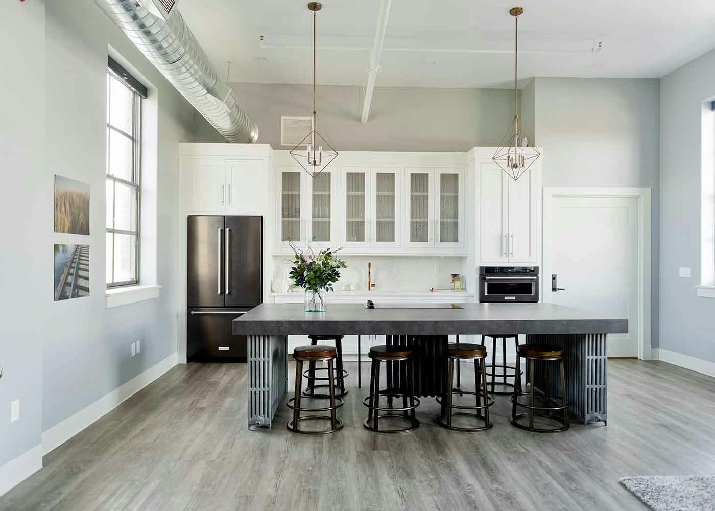 Interior kitchen at a luxury condo