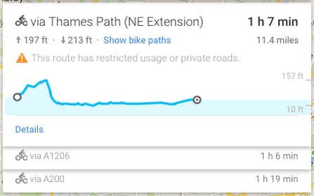 google maps UX example