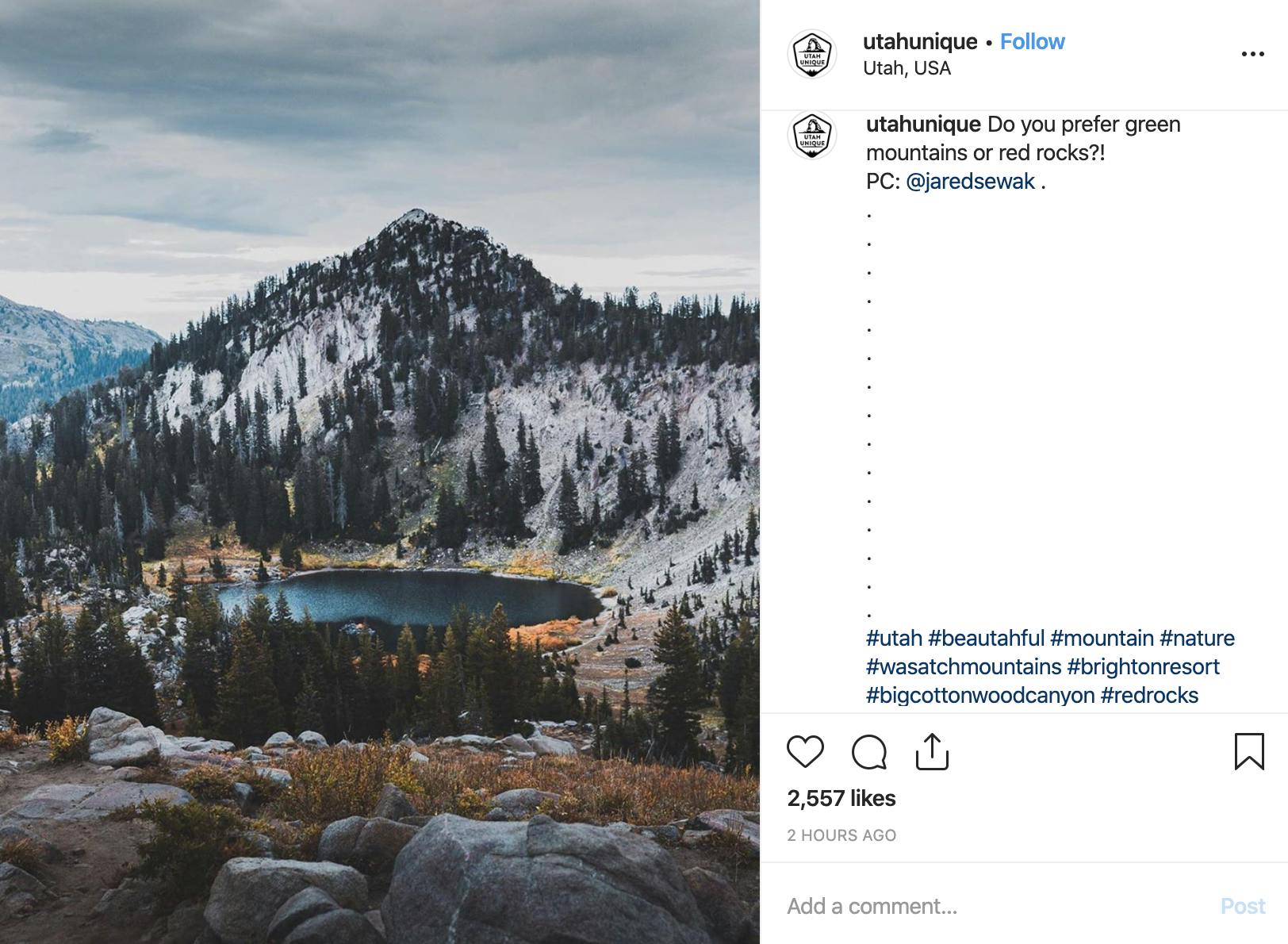 mountains and lake in the fall