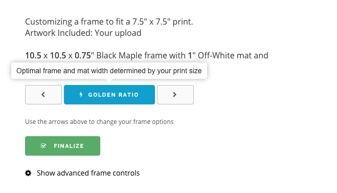 level frames UX example