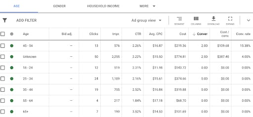 demographics in ppc