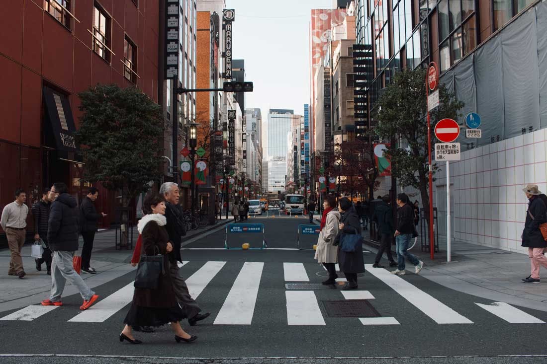 a crowded tokyo street