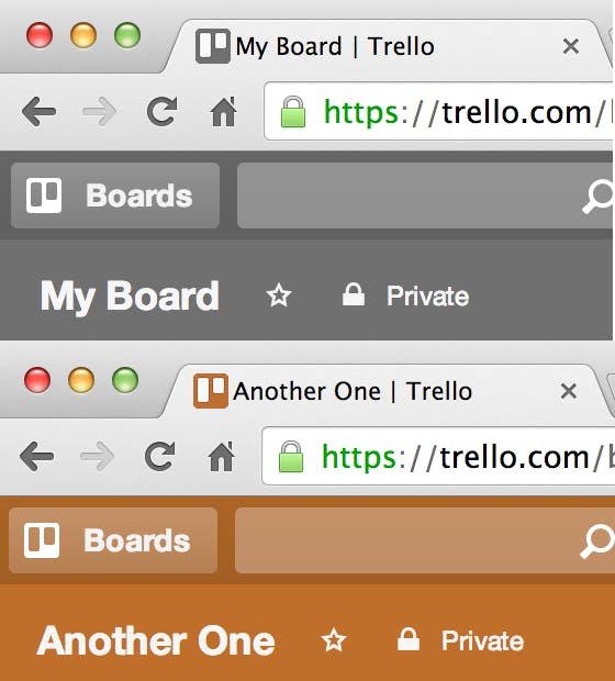 Trello board UX example