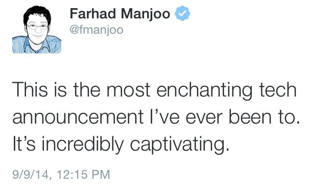 Farhad Manjoo tweet about apple