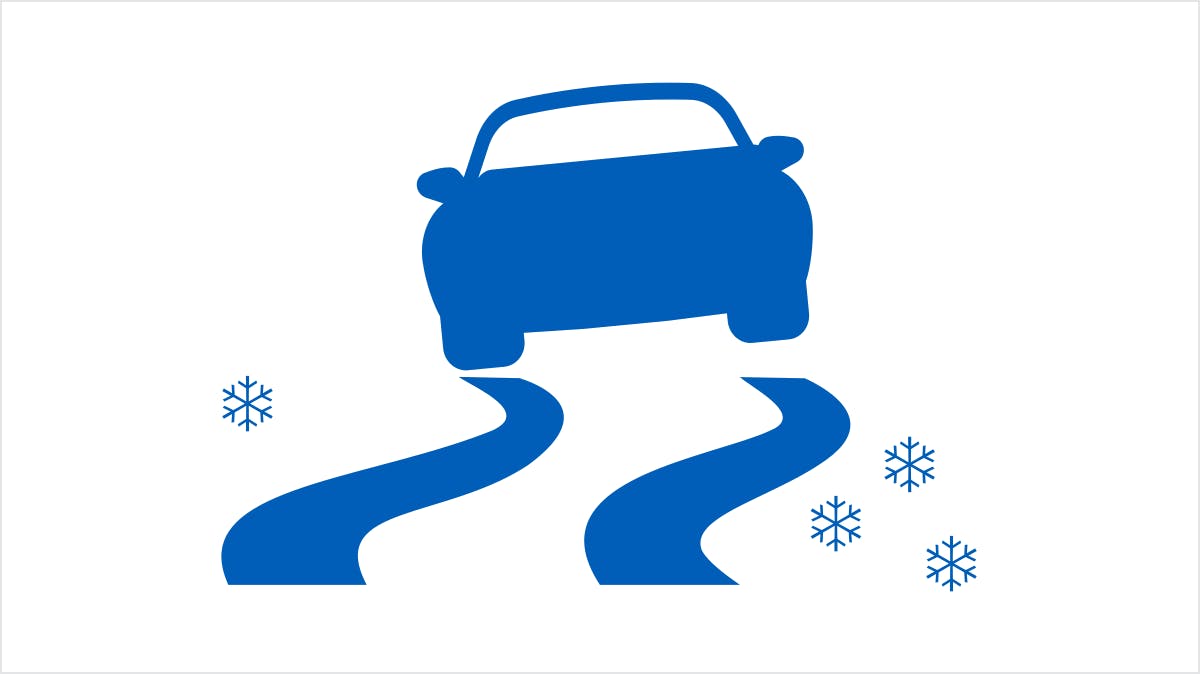 When driving in winter the roads are often icy. Slow down and drive safe.