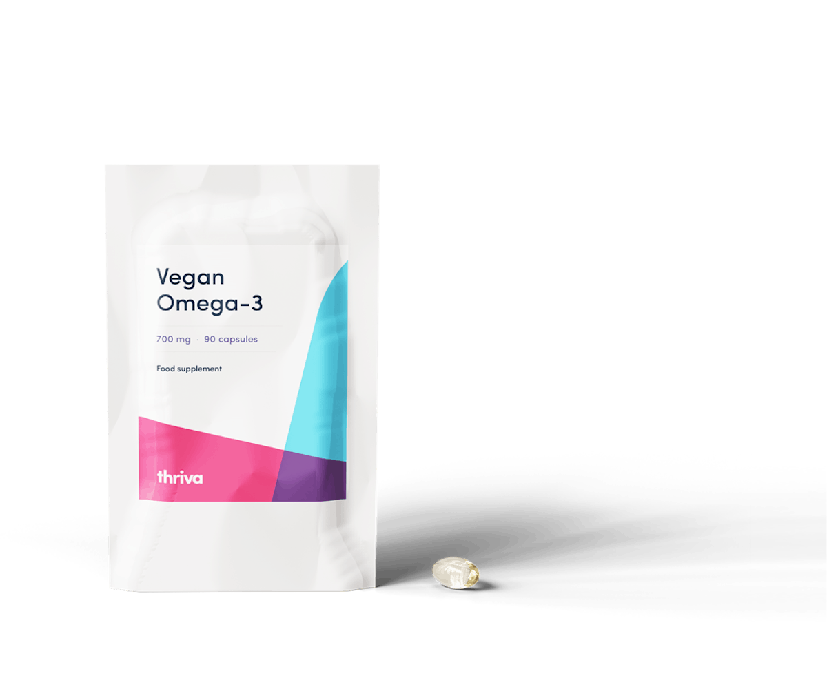 Thriva's vegan omega-3 supplements packet