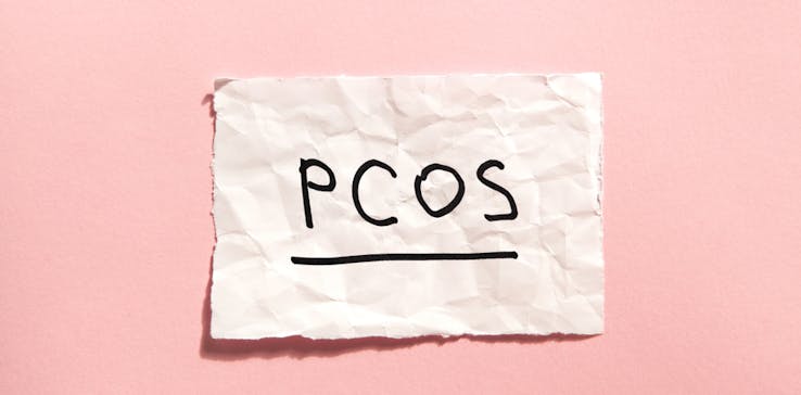 PCOS scribble on piece of paper